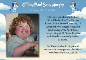 Cillian Paul Sean Murphy Wagga Wagga, NSW AUS Obituary, Death